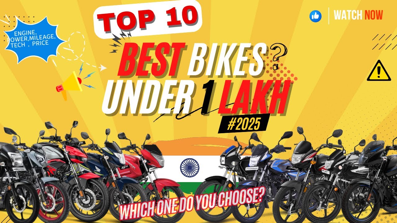 🔥 Top 10 Best Bikes Under ₹1 Lakh in India 2025💸 | Mileage ⚙️ Power ⚡ Price 💰 - Biker24⚡