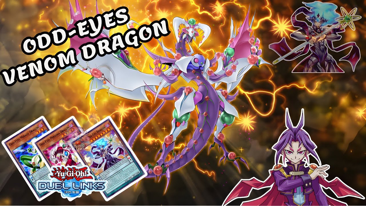 ODD-EYES VENOM DRAGON + ODD-EYES VORTEX DRAGON NEW DECK AND SKILL  | DUEL LINKS
