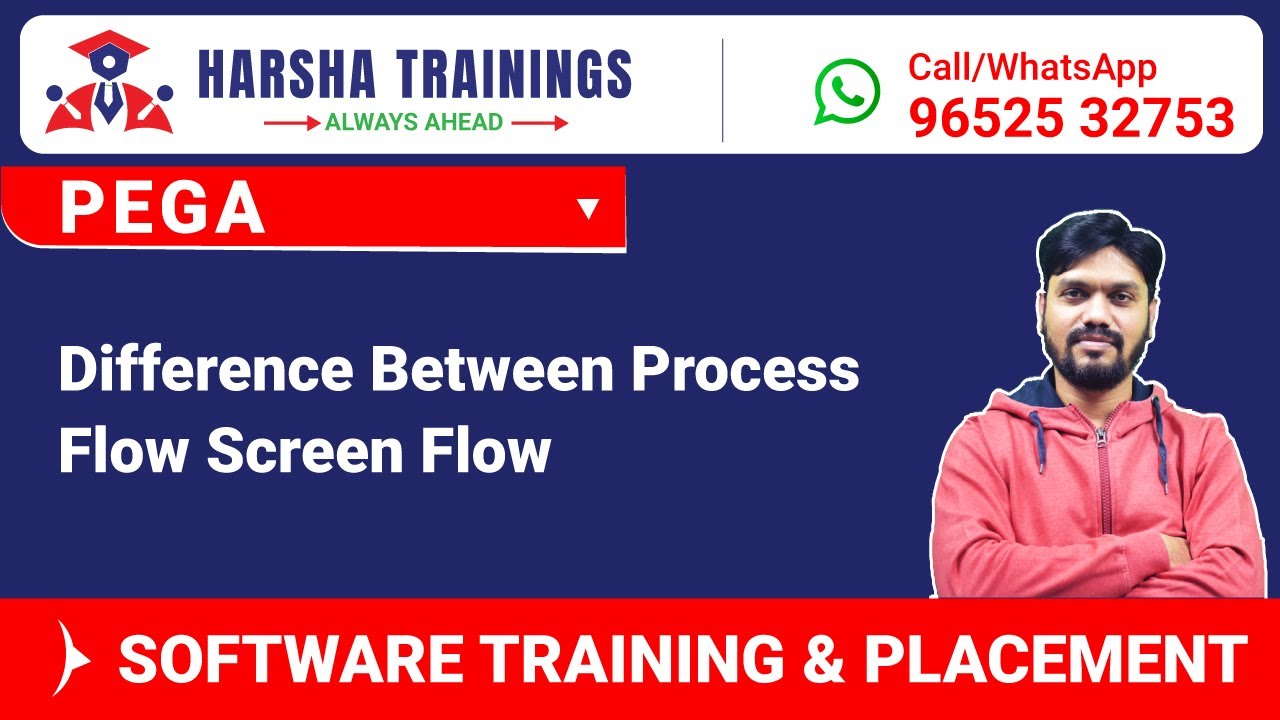 #Pega Tutorials | Difference Between Process Flow Screen Flow |Training | Call +91-9652532753