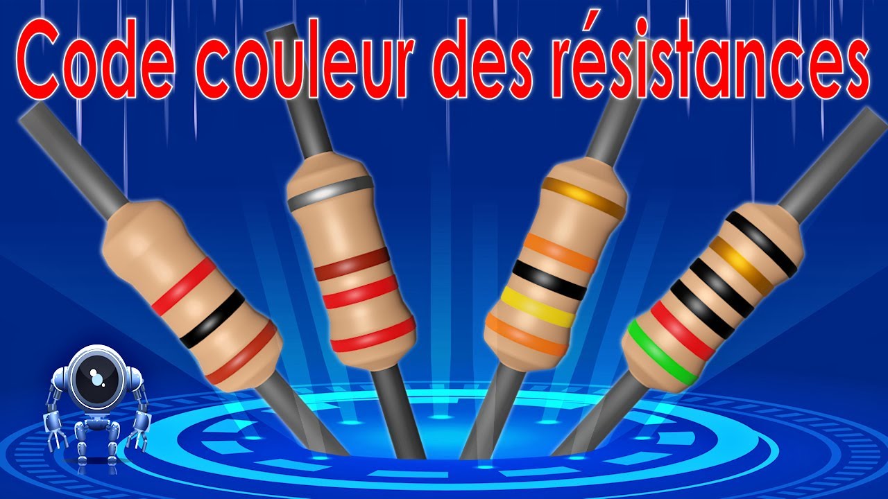Electronique le code couleur des résistances, 3 anneaux, 4 anneaux, 5 anneaux, 6 anneaux.