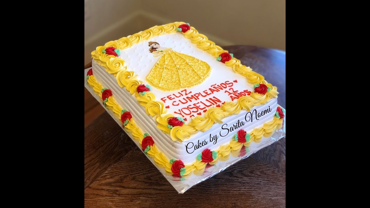 How to decorate Beauty and The Beast Cake | Como decorar un pastel de La Bella y la Bestia
