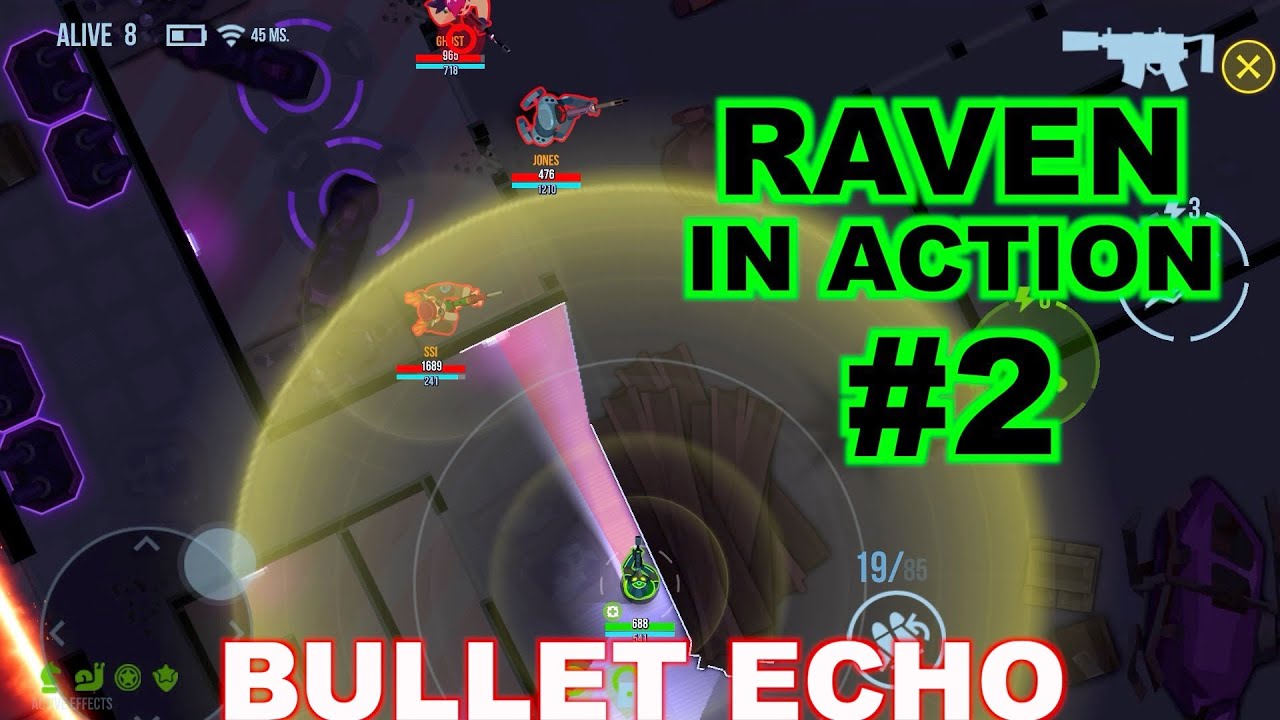 Bullet Echo | Raven hero gameplay #2 | Battle Royale mode