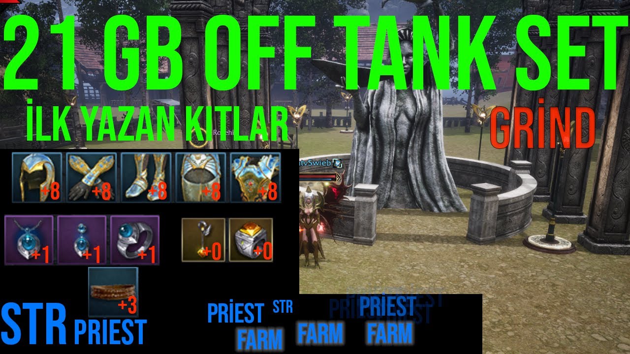 21 GB LİK OFFTANK PRİEST KOMBİN / BOL FARM