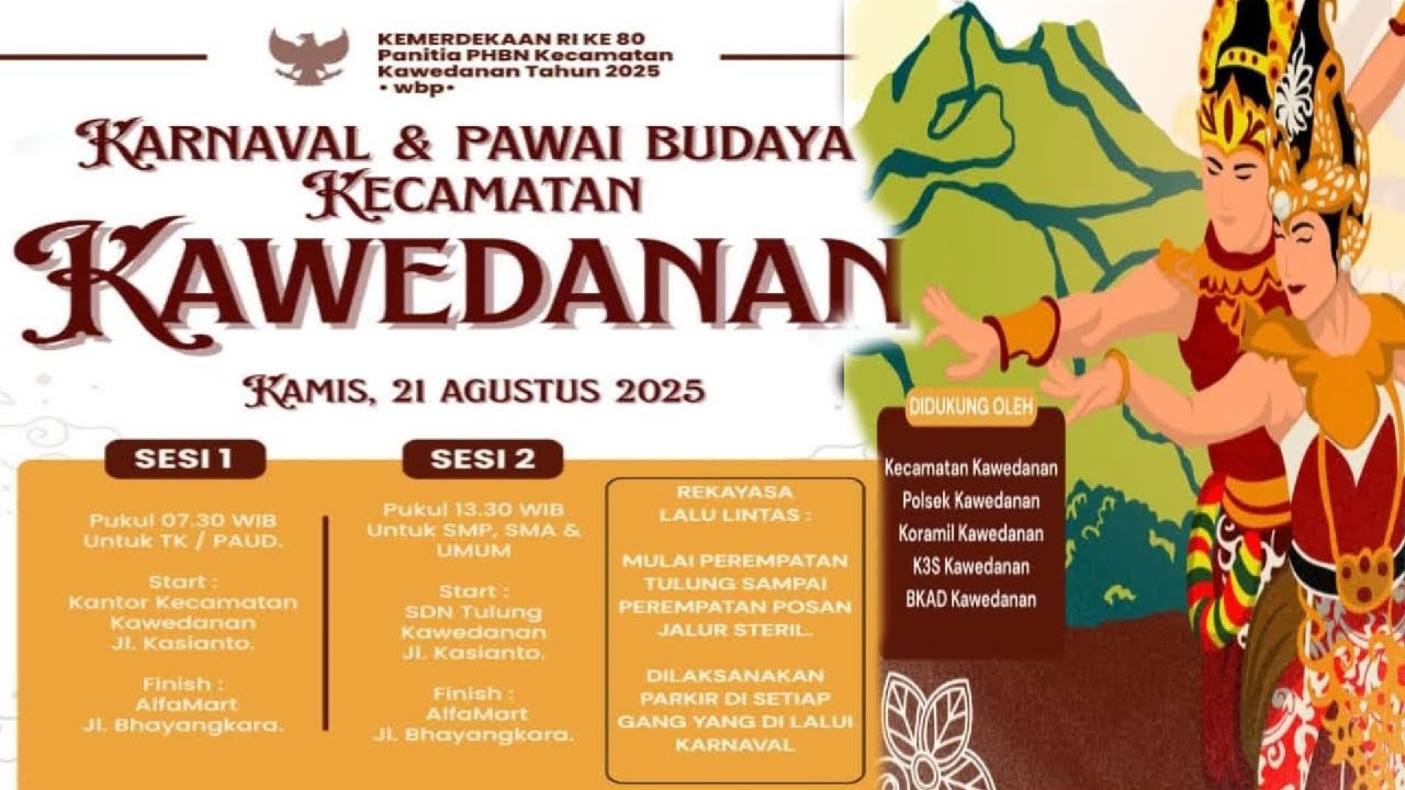 KARNAVAL & PAWAI BUDAYA KECAMATAN KAWEDANAN 2025 SESI 2