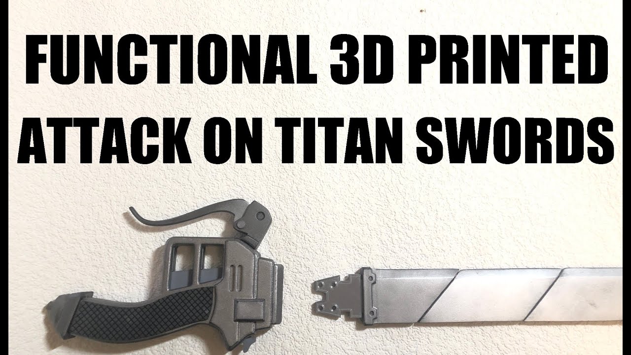FUNCTIONAL 3DMG SWORDS 3D PRINT - (ATTACK ON TITAN)