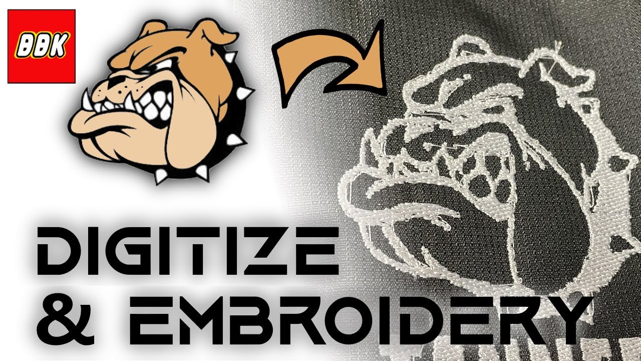 How to Digitize a Logo and Embroider On A Bat Bag - Create PES file for Brother Embroidery Machine
