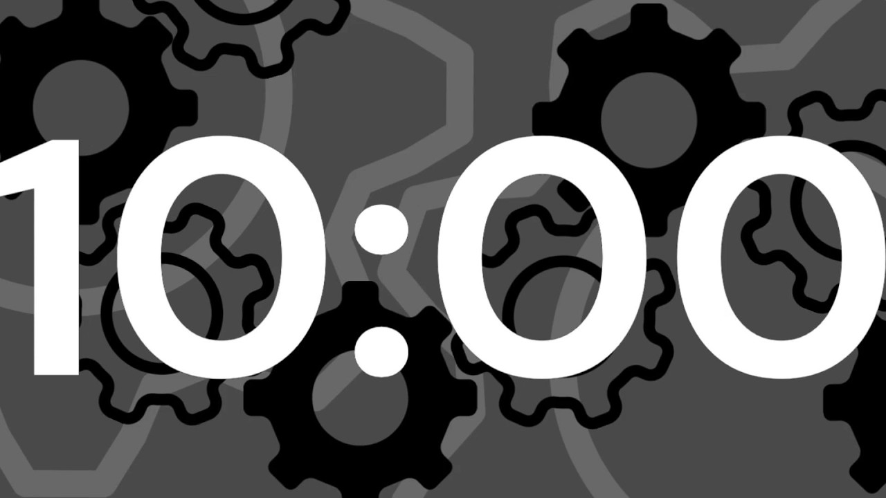 10 Minute Break Timer 🧡 Short Rest Countdown 🧡 Animated Gear Background 🧡 ASMR Tick Tock