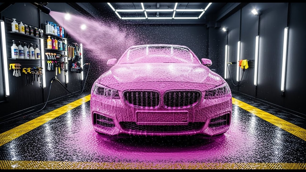 Satisfying Pink Foam Car Wash | Ultra Realistic Auto Detailing