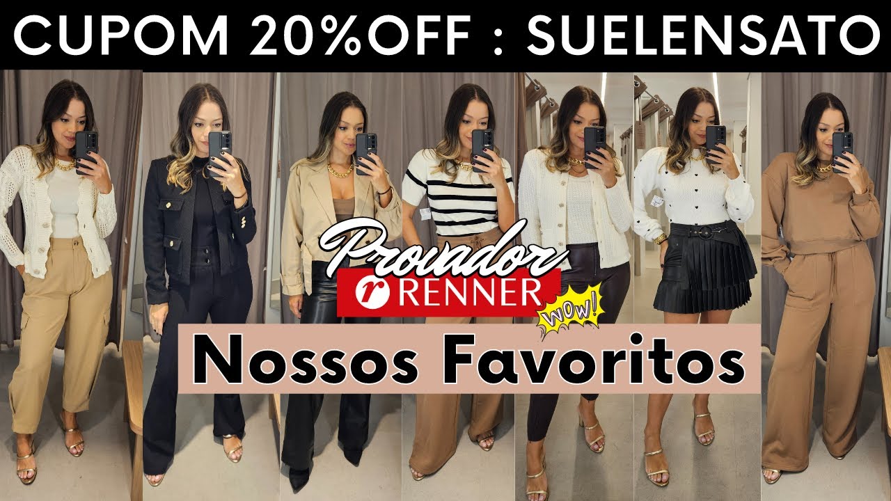 Provador Renner - Só os Favoritos- Cupom de 20%off , Cardigan, Tricot, Casaqueto, Moletom e mais