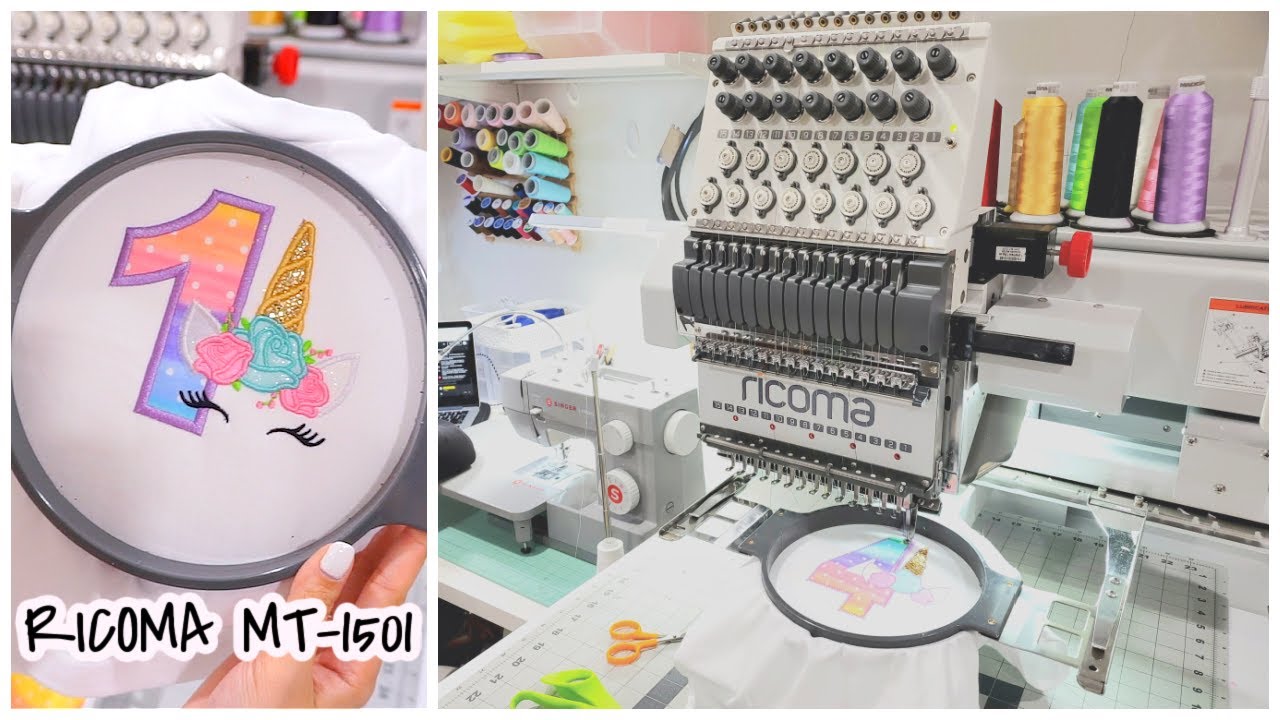 Ricoma MT-1501 | Step by Step How to Unicorn Birthday Applique | Embroidery Machine +HUGE GIVEAWAY