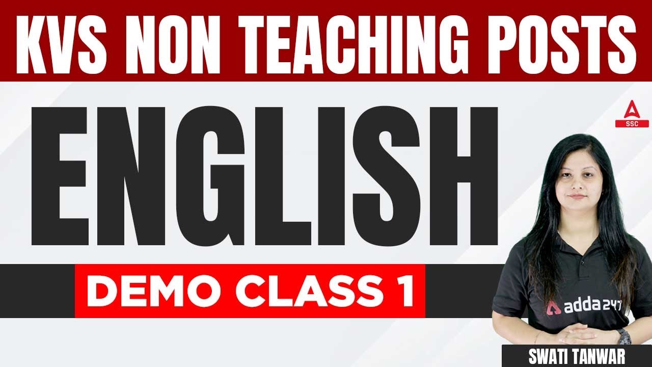 KVS Non Teaching Posts | English | Demo Class 1