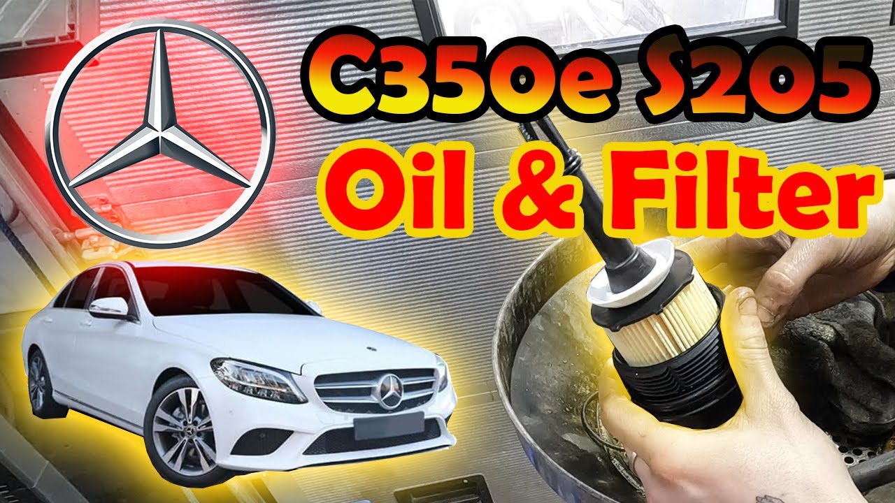 Mercedes C350e S205 Oil & filter, pollen filter replacement car service