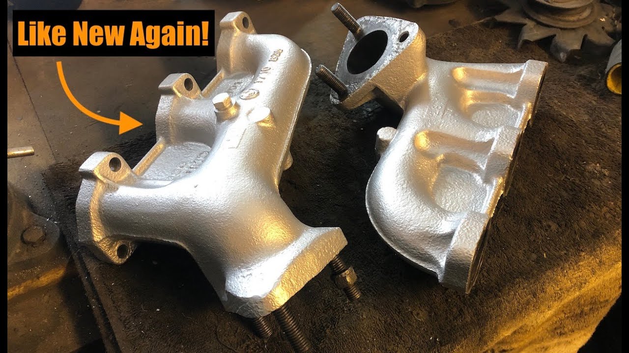 Pt. 22 BMW E30 325i Exhaust Manifold Restoration (Electrolysis)