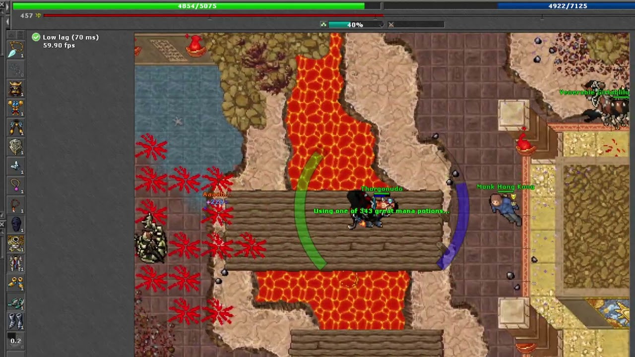 Tibia - GIRTABLILU FIRST TIME duo RP Monk 450+