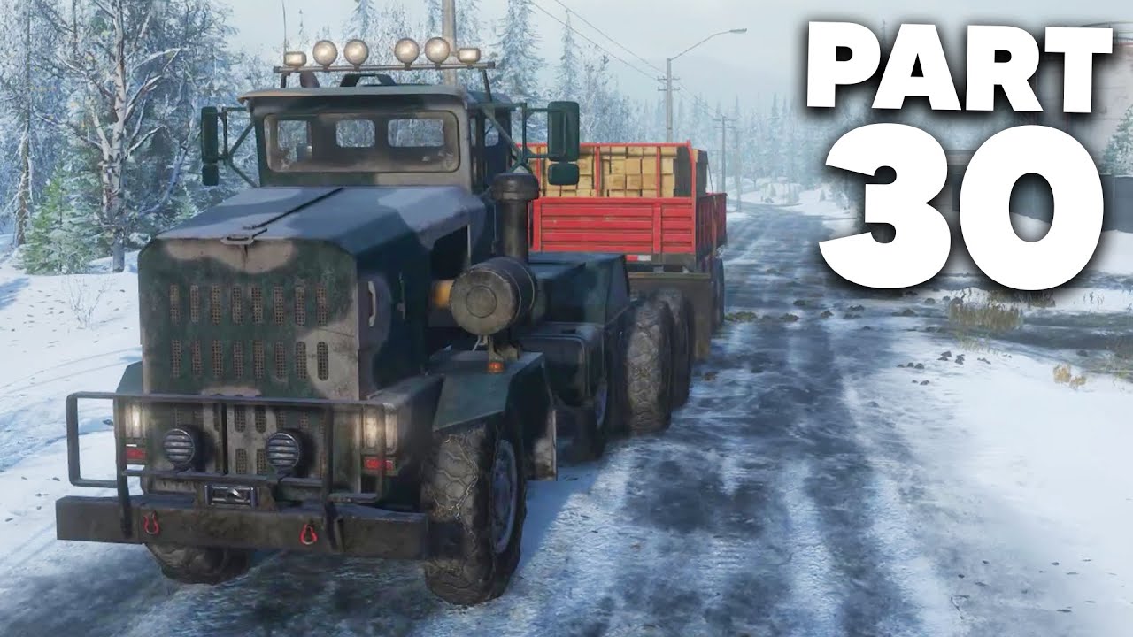 SNOWRUNNER Gameplay Walkthrough Part 30 - FREE DERRY LONGHORN & CHAIN TIRES