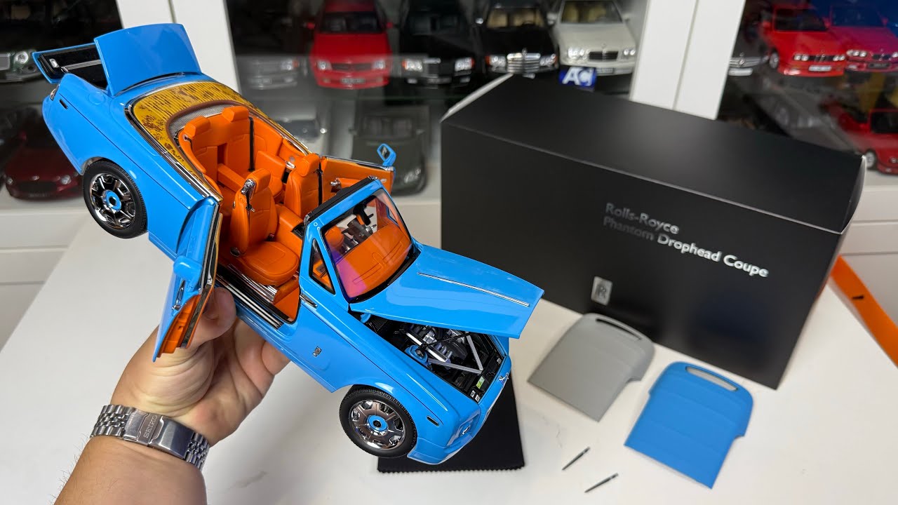 1:18 Rolls-Royce Phantom Drophead Coupe (light blue) - Kyosho (Unboxing)