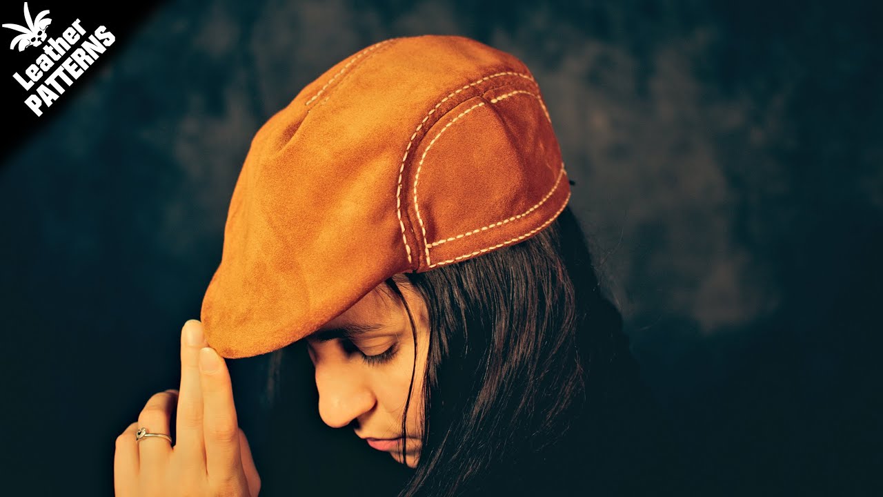 The leather flat cap pattern tutorial - With lining