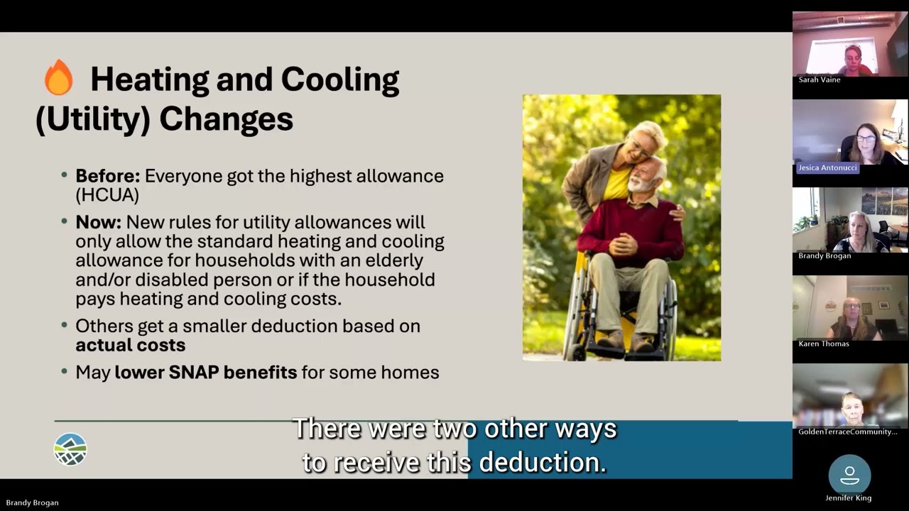 Changes to SNAP Benefits with captioning
