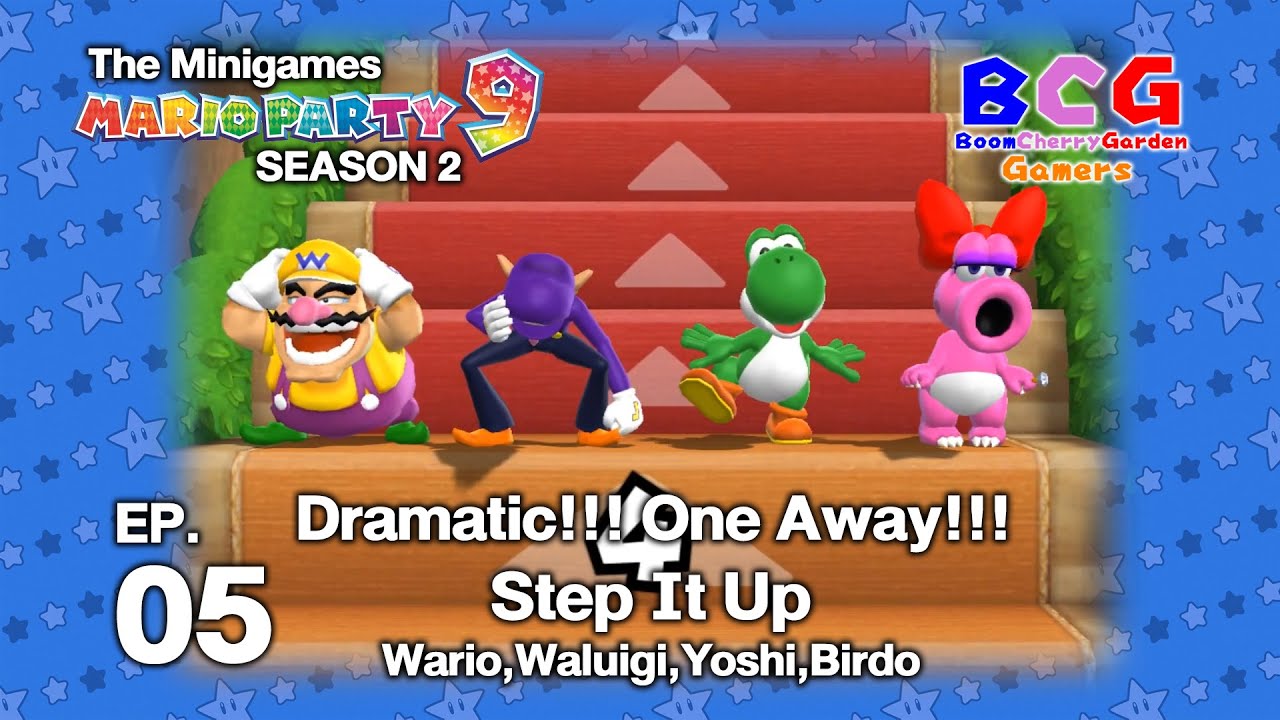 Mario Party 9 SS2 The Minigames EP 05 - Step it Up Wario,Waluigi,Yoshi,Birdo