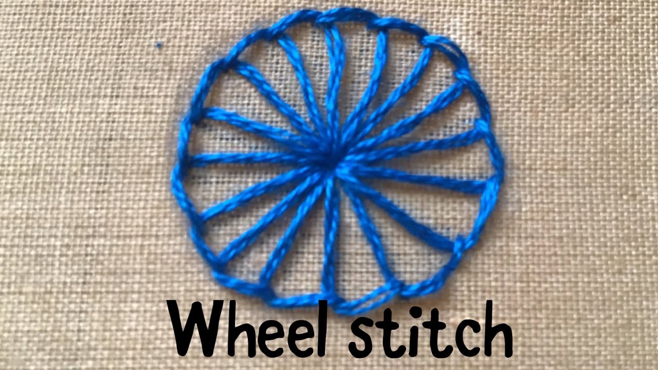 Wheel stitch | Buttonhole wheel stitch | Hand Embroidery for beginners | Basic embroidery stitches