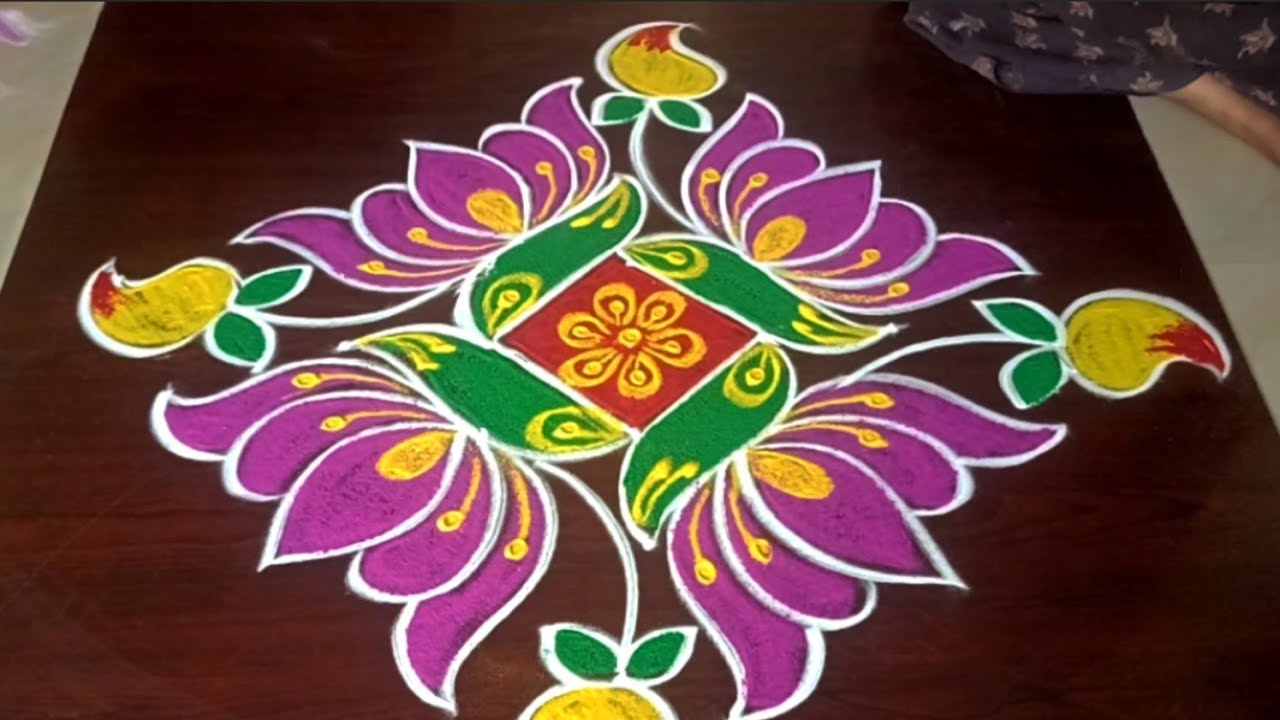 Ugadi rangoli designs 🦚 pandaga muggulu design 🪔 beautifull 5*1 dots ugadi rangolis 