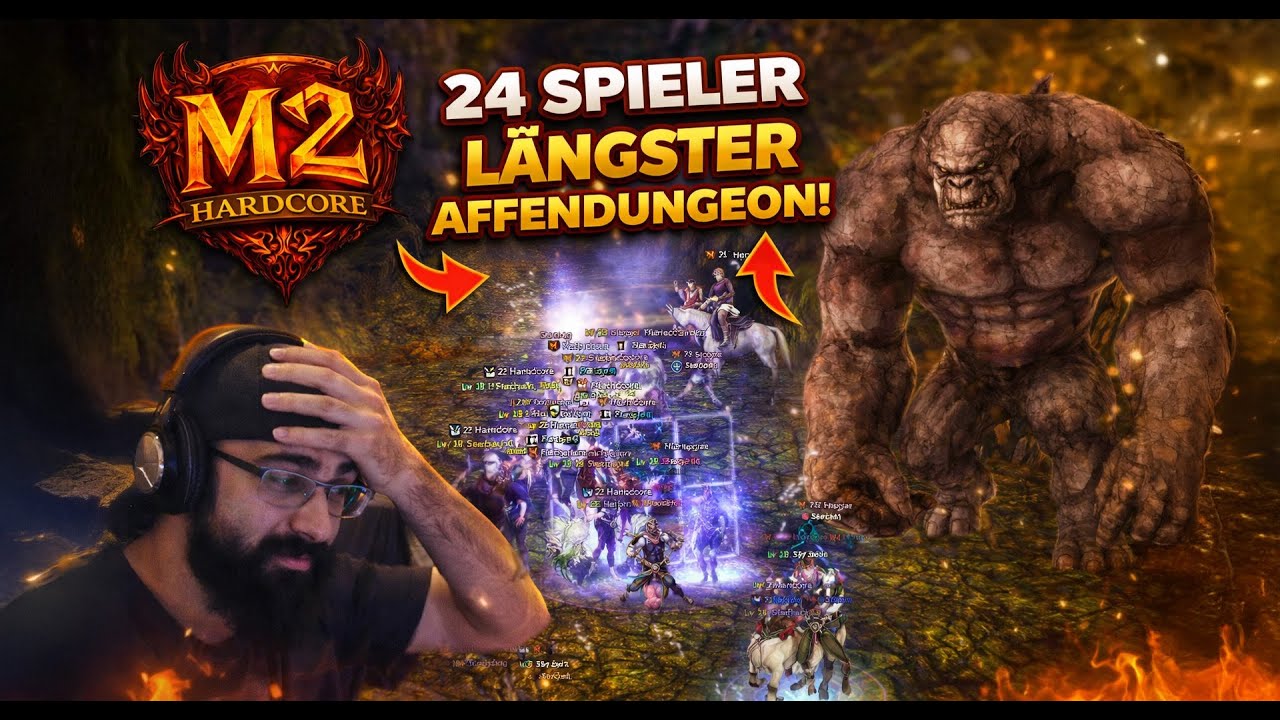 M2Hardcore Event - 24 Spieler VS 1 Felsenaffe. L&auml;ngste Dungeon in der Geschichte von Metin2