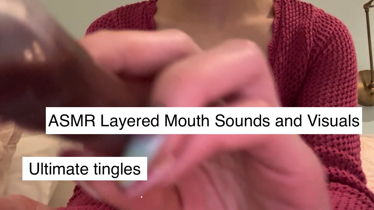 ASMR Layered Mouth Sounds, Hand Visuals, Tapping, Brushing