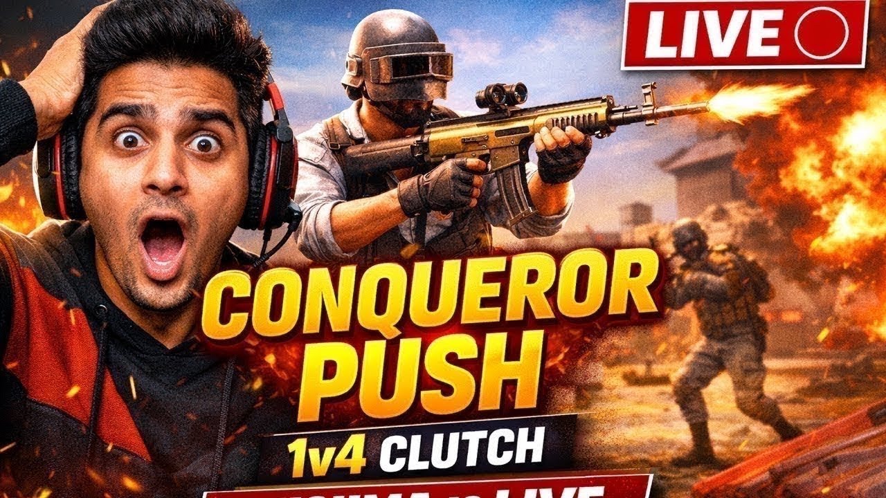 BGMI Conqueror Push Live 🔥 Insane 1v4 Clutches | Bhishma Is Live