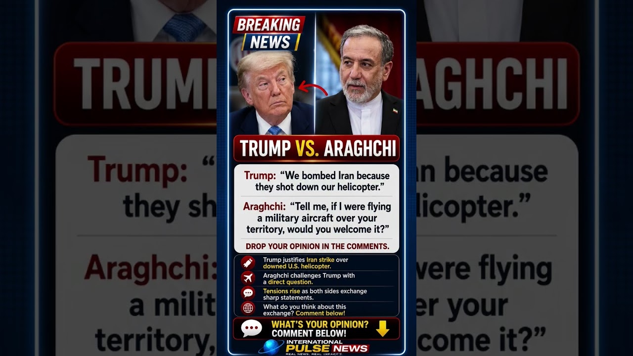 Trump vs Araghchi: US-Iran Helicopter Dispute Sparks Global Debate Over Sovereignty  #trendingnow