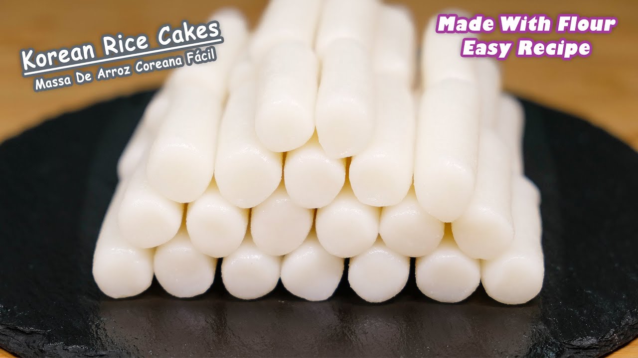 Korean Rice Cakes | Tteok 가래떡 ☆ Easier & Faster Recipe 😻 Massa De Arroz Coreana Fácil | Receita