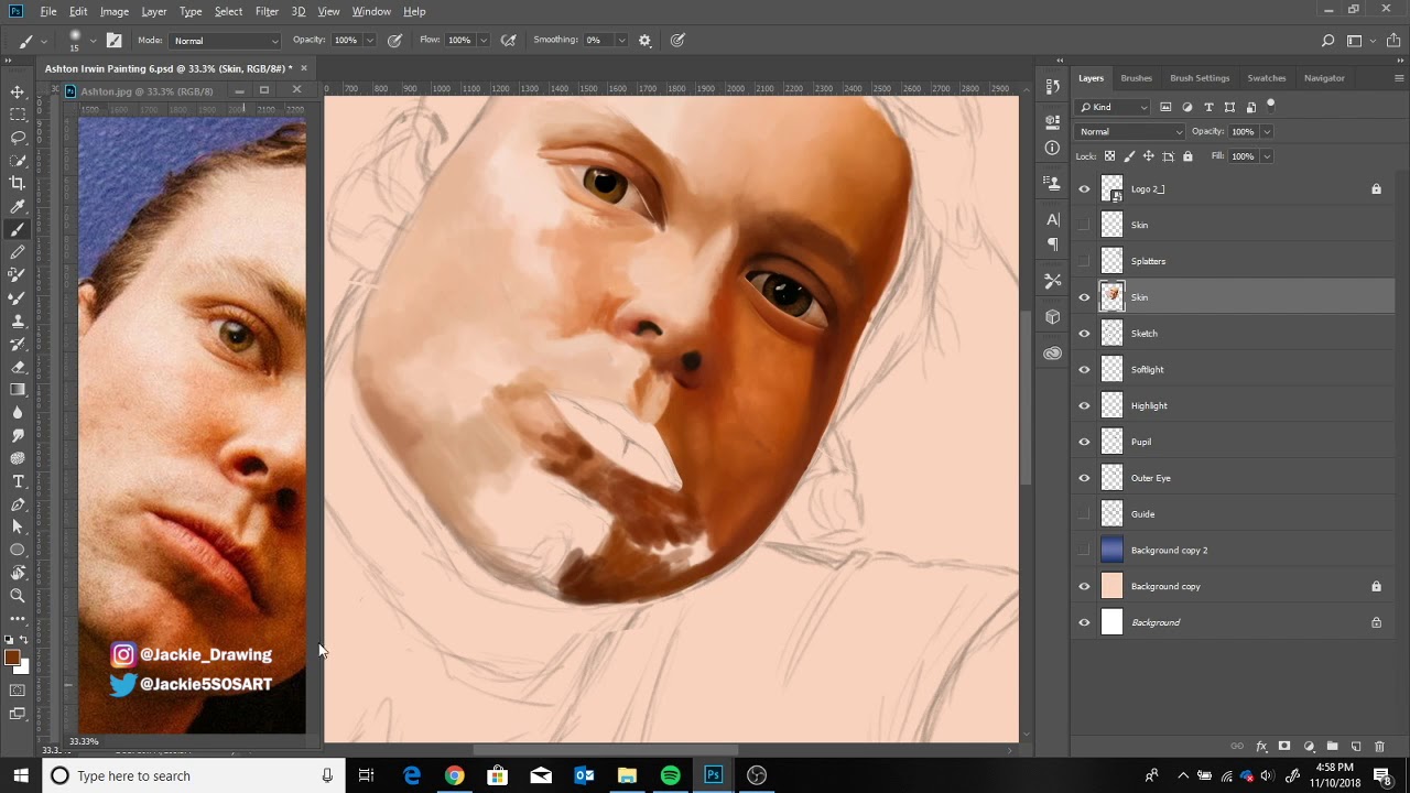 Speed Painting Ashton Irwin @5SOS @Ashton5SOS