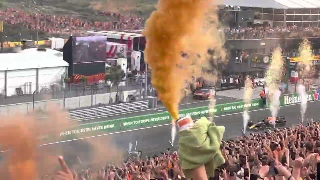 Grand Stand 2 view Max Verstappen F1 finish Zandvoort GP 2022