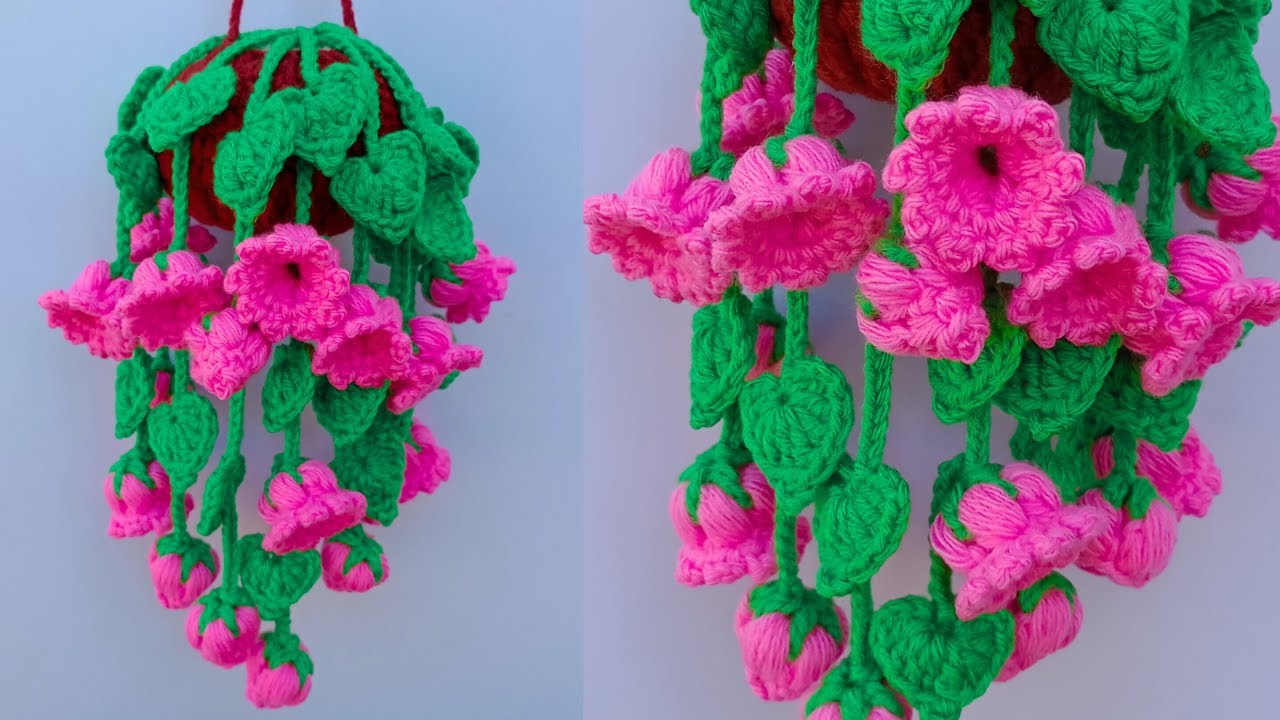 MACETA COLGANTE 🪴 Tejida A Crochet  Paso a paso en español . Marcela Block Crochet