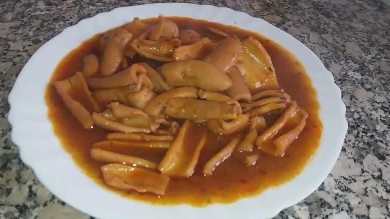 Potas en salsa, receta canaria
