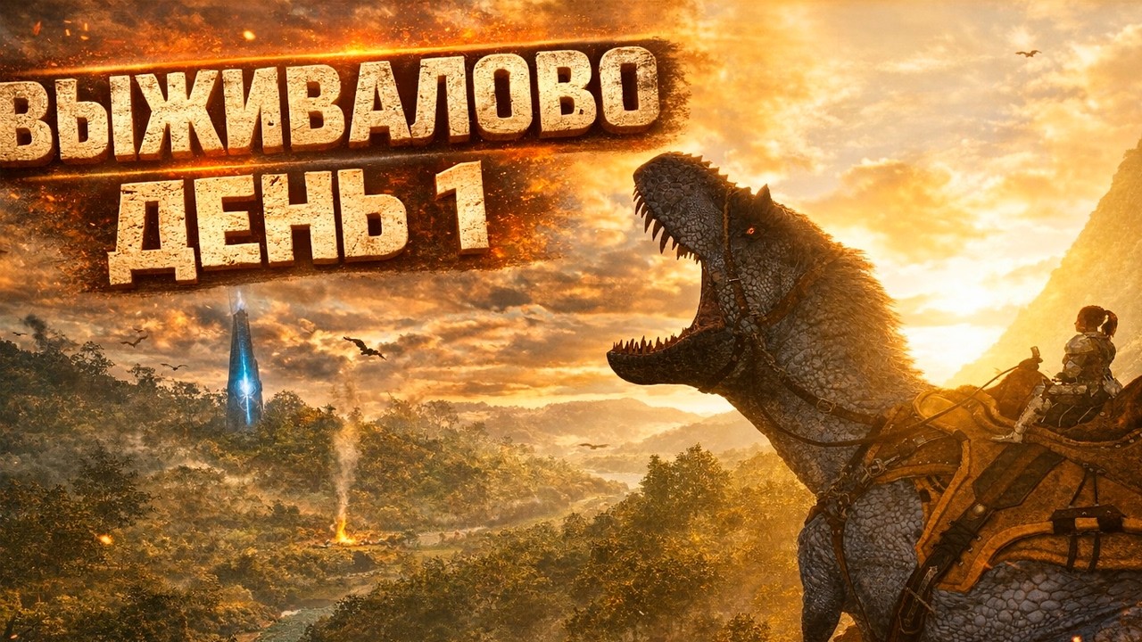 ARK Survival Ascended - ВЫЖИВАЛОВО ДЕНЬ 1 - СТРИМ