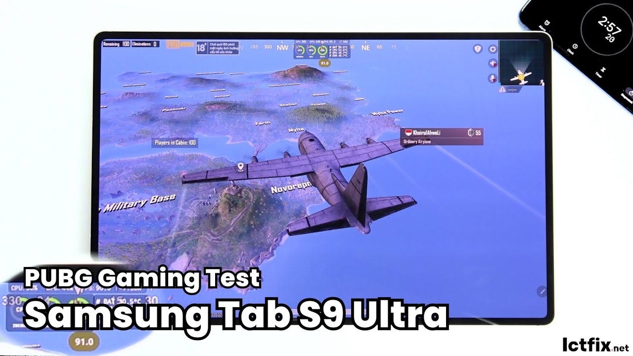 Samsung Galaxy Tab S9 Ultra PUBG Gaming test 2024 | Snapdragon 8 Gen 2, 120Hz Display