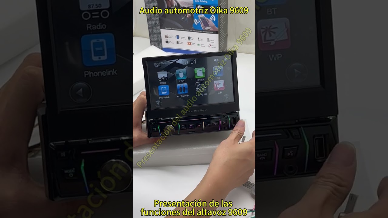 Presentación del sistema de audio automotriz Oika 9609.