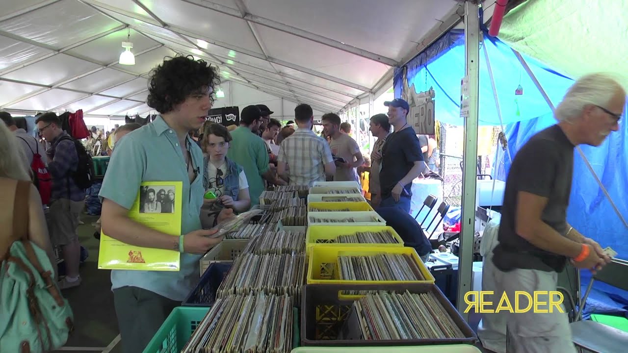 Twin Peaks bassist Jack Dolan buys records at Pitchfork Music Festival