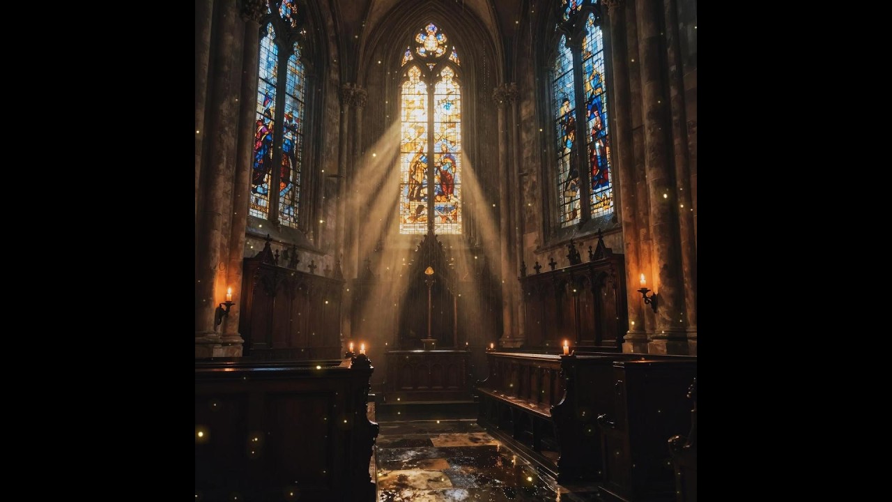 1 Hour Rainy Cathedral Soaking | Sacred Ambient Music for Divine Peace & Prayer