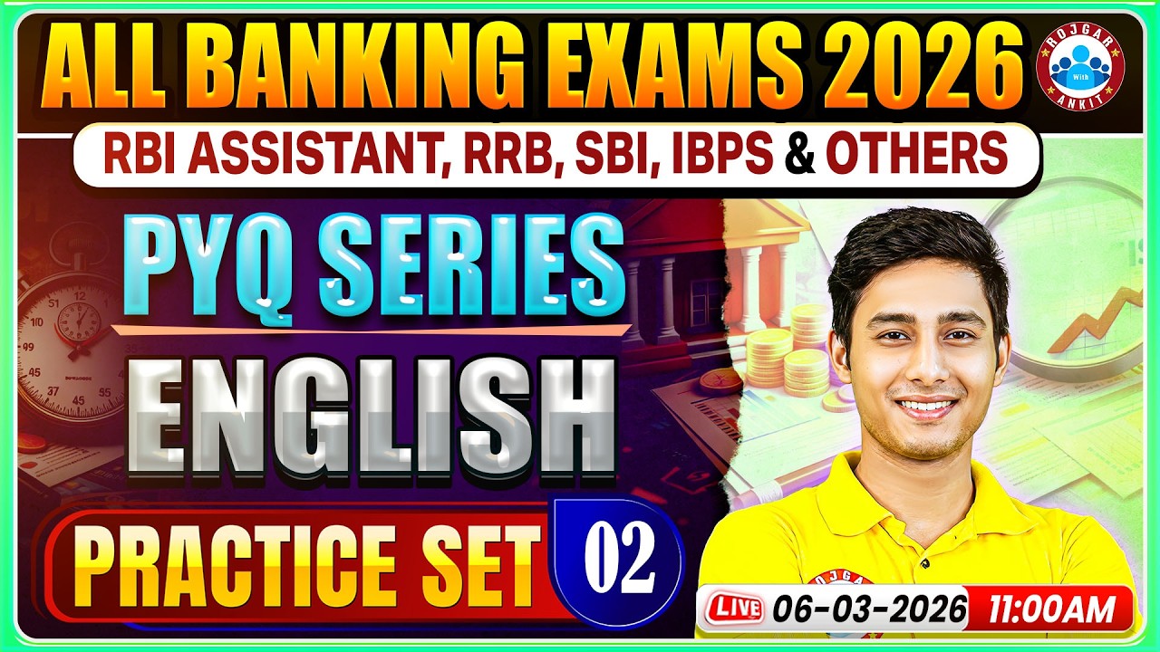 All Banking Exams 2026 l RBI Assistant English PYQ l RRB, SBI, IBPS English Practice Set 02