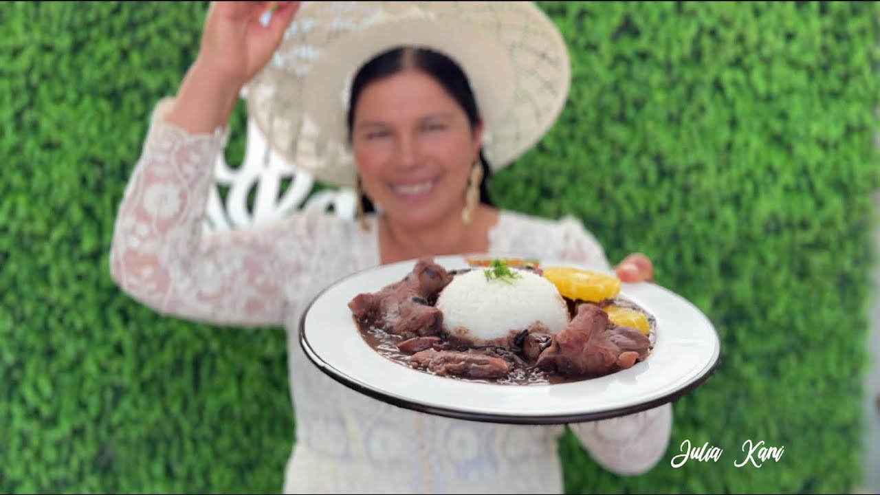 Una boliviana cocinando FEIOJADA brasileña POR PRIMERA VEZ