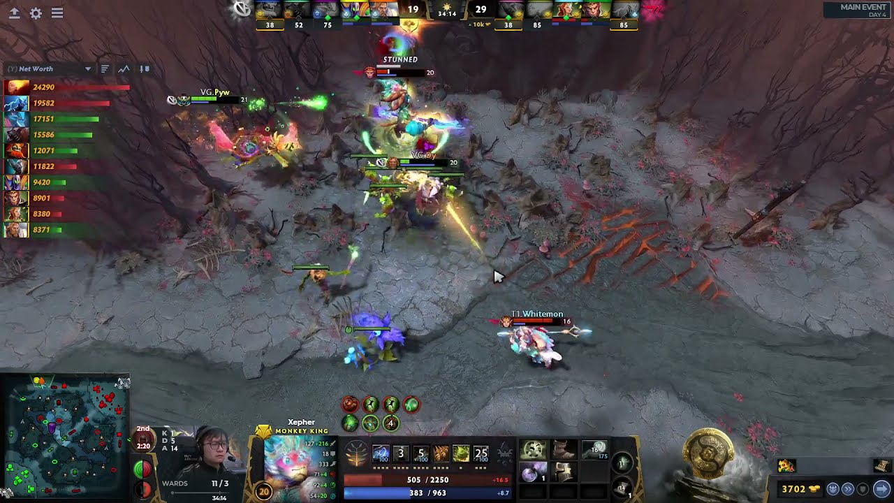 Whitemon Xepher Support Battle, T1 vs Vici Gaming, TI 10 Lower Bracket Elimination Game 1
