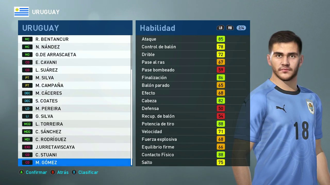 Selección Uruguaya - PES 2019
