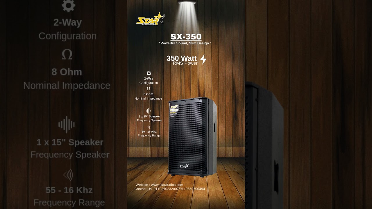 The #starprofessional SX-350 series , a high performance 2-Way #passive #loudspeaker system..