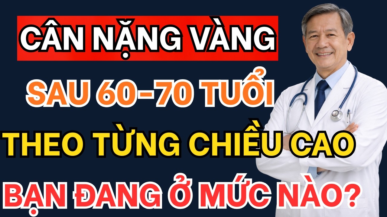 Cân nặng “vàng” sau 60 theo từng chiều cao: bạn đang ở mức nào?