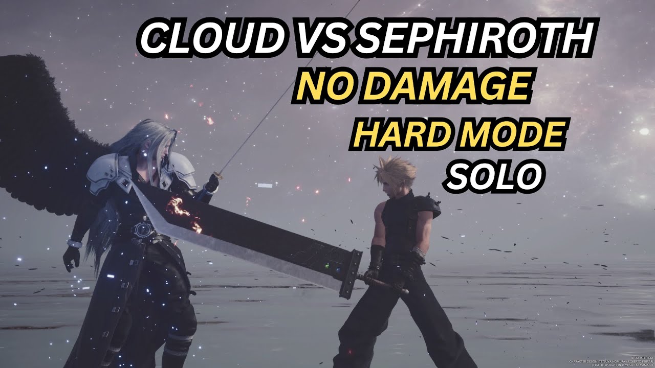 FFVII Rebirth Cloud Solo Vs Sephiroth (No Damage, Hard Mode)