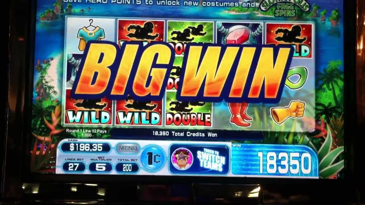 Super Team Slot Machine Line Hit - Big Win!