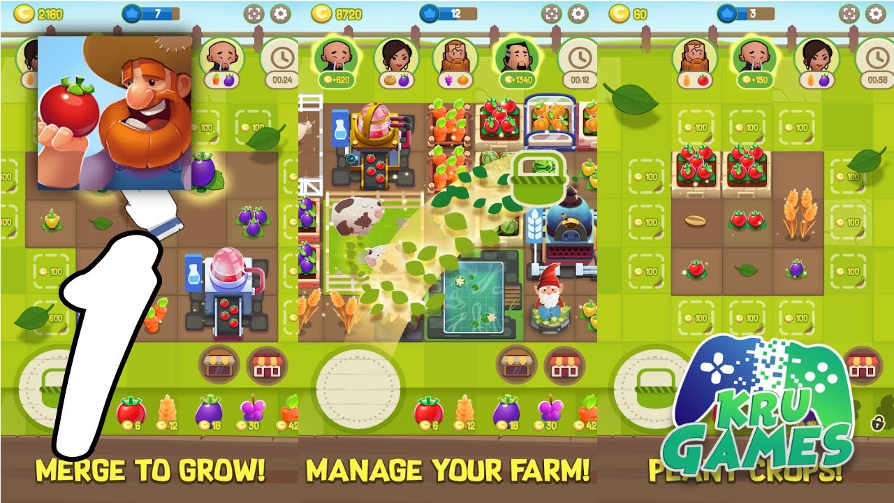 Merge Farm! Gameplay #1 All Levels (Android, IOS)