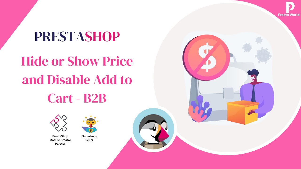 Hide or Show Price and Disable Add to Cart - B2B Prestashop Module