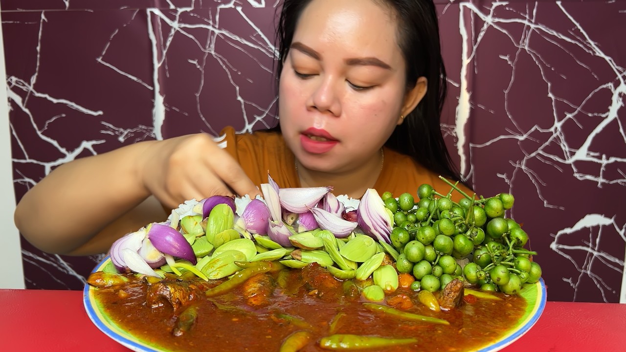 ikan sarden cabe rawit lalaban lunca bawang jahat pete jumbo mukbang